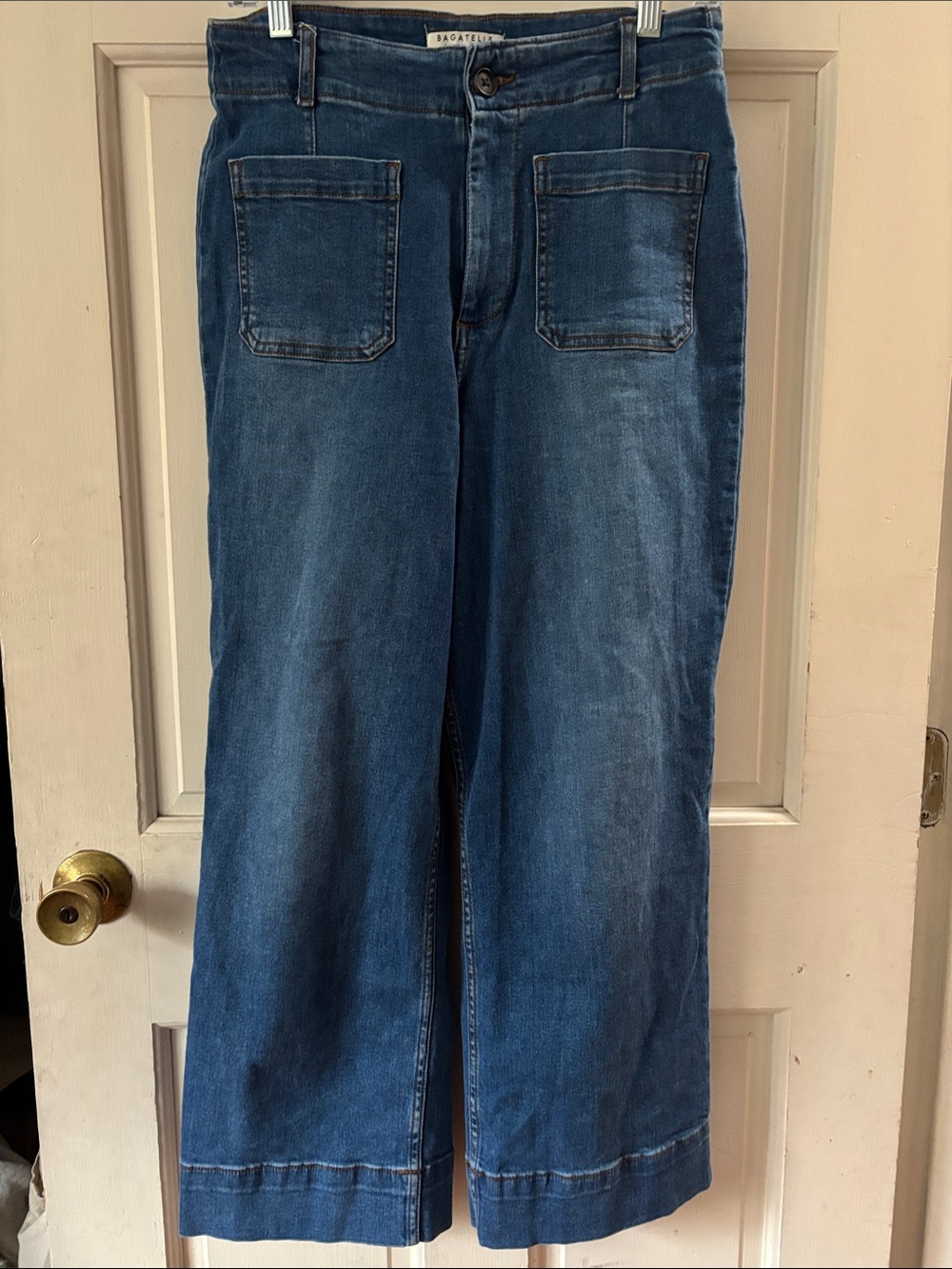 bagatelle Wide-Leg Women's Jeans in Medium Blue Denim